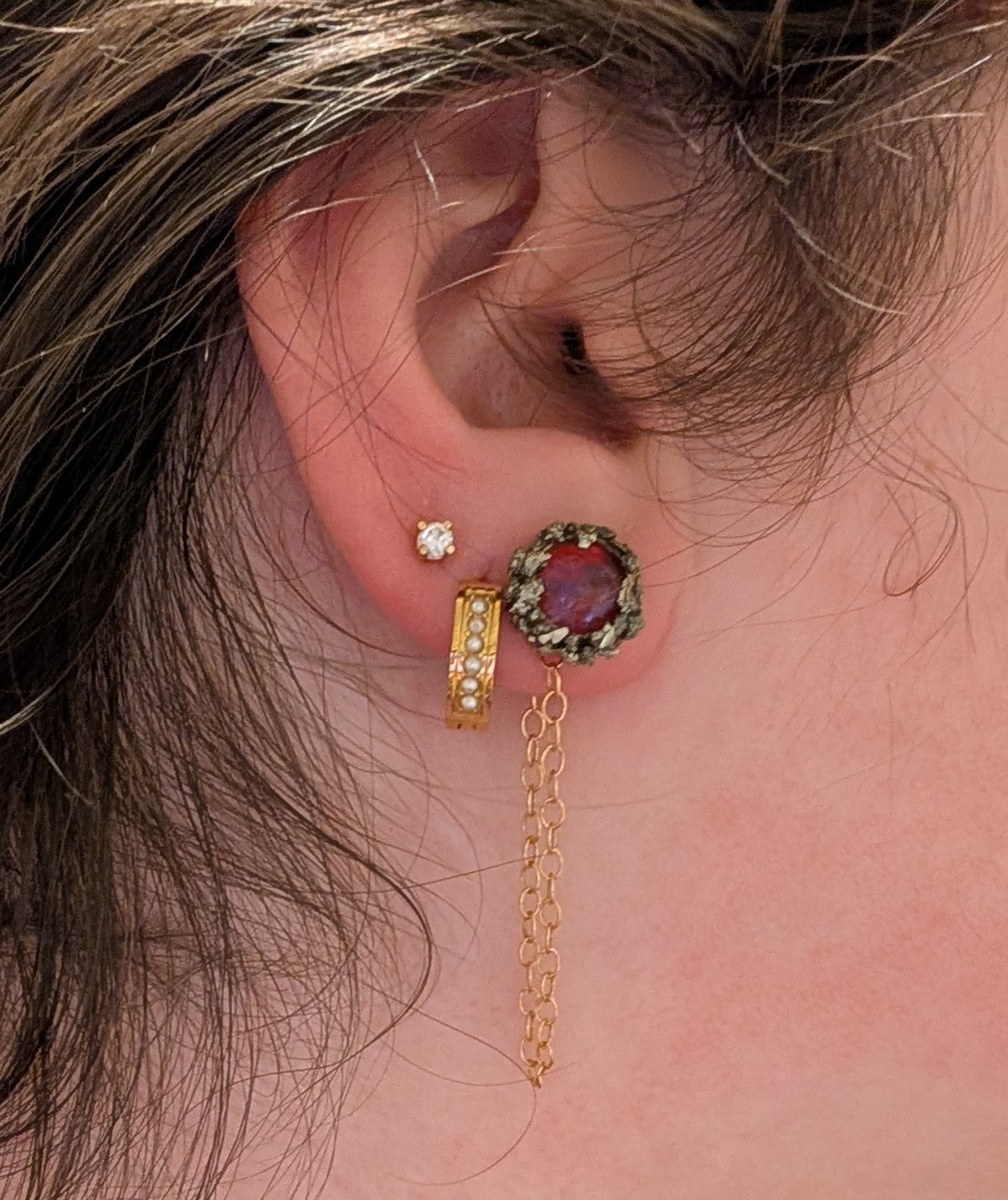 "Dragon Eyes" Glass Dragon Opal Studs
