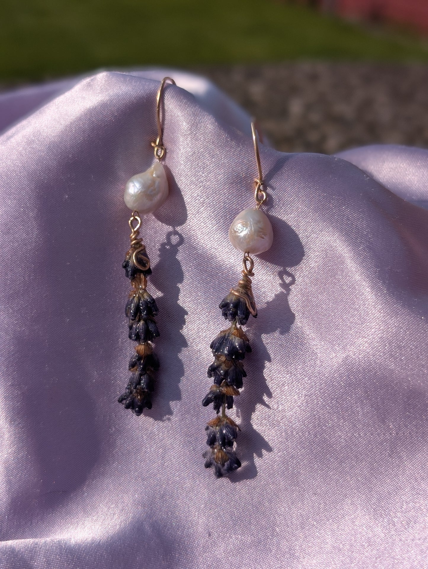 "Faith" Baroque Lavender Earrings