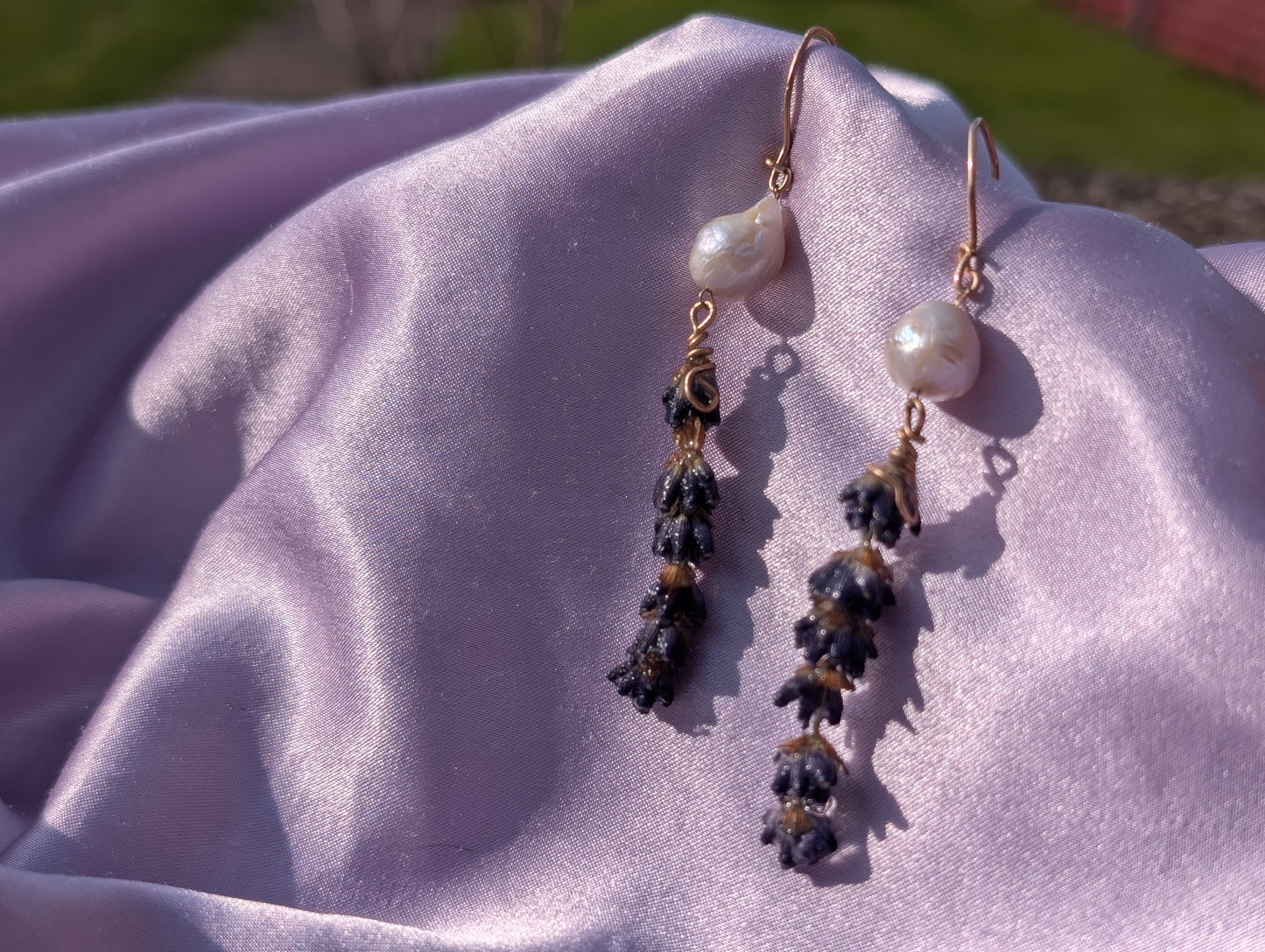 "Faith" Baroque Lavender Earrings