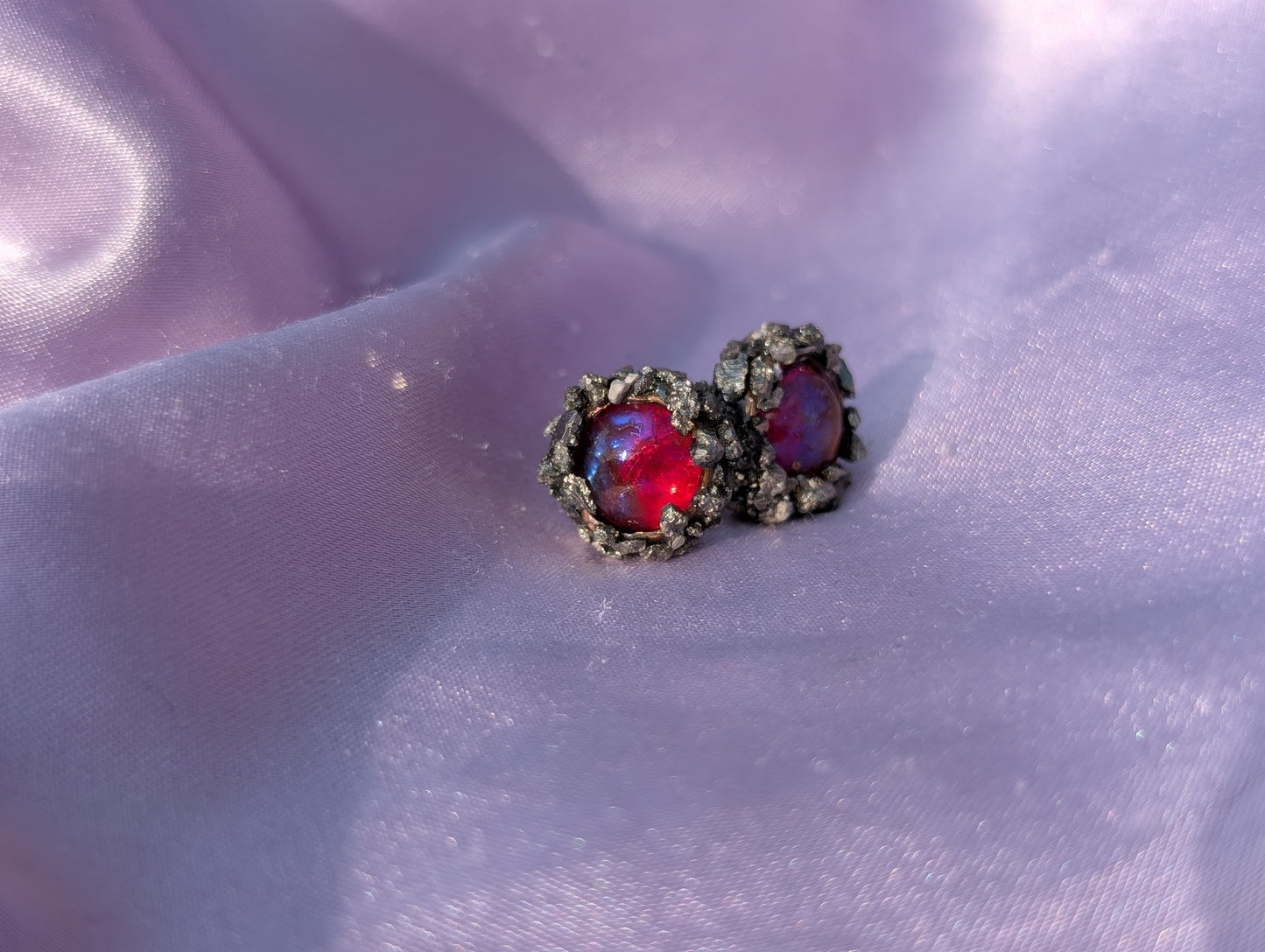 "Dragon Eyes" Glass Dragon Opal Studs