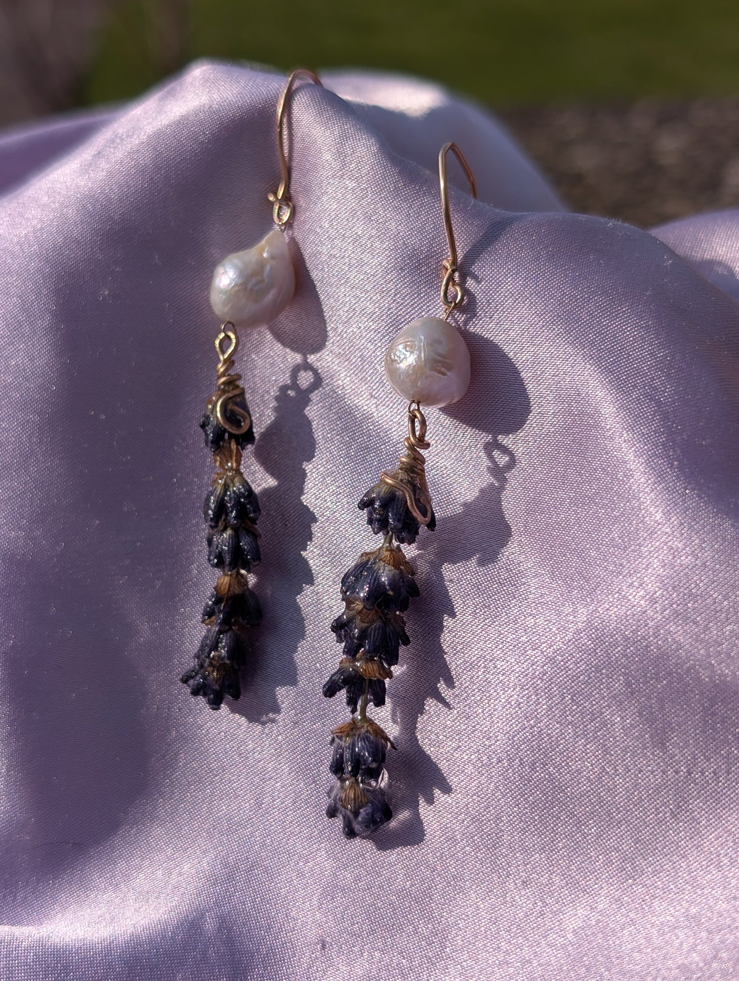 "Faith" Baroque Lavender Earrings