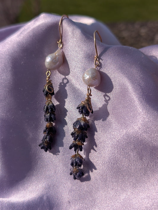 "Faith" Baroque Lavender Earrings