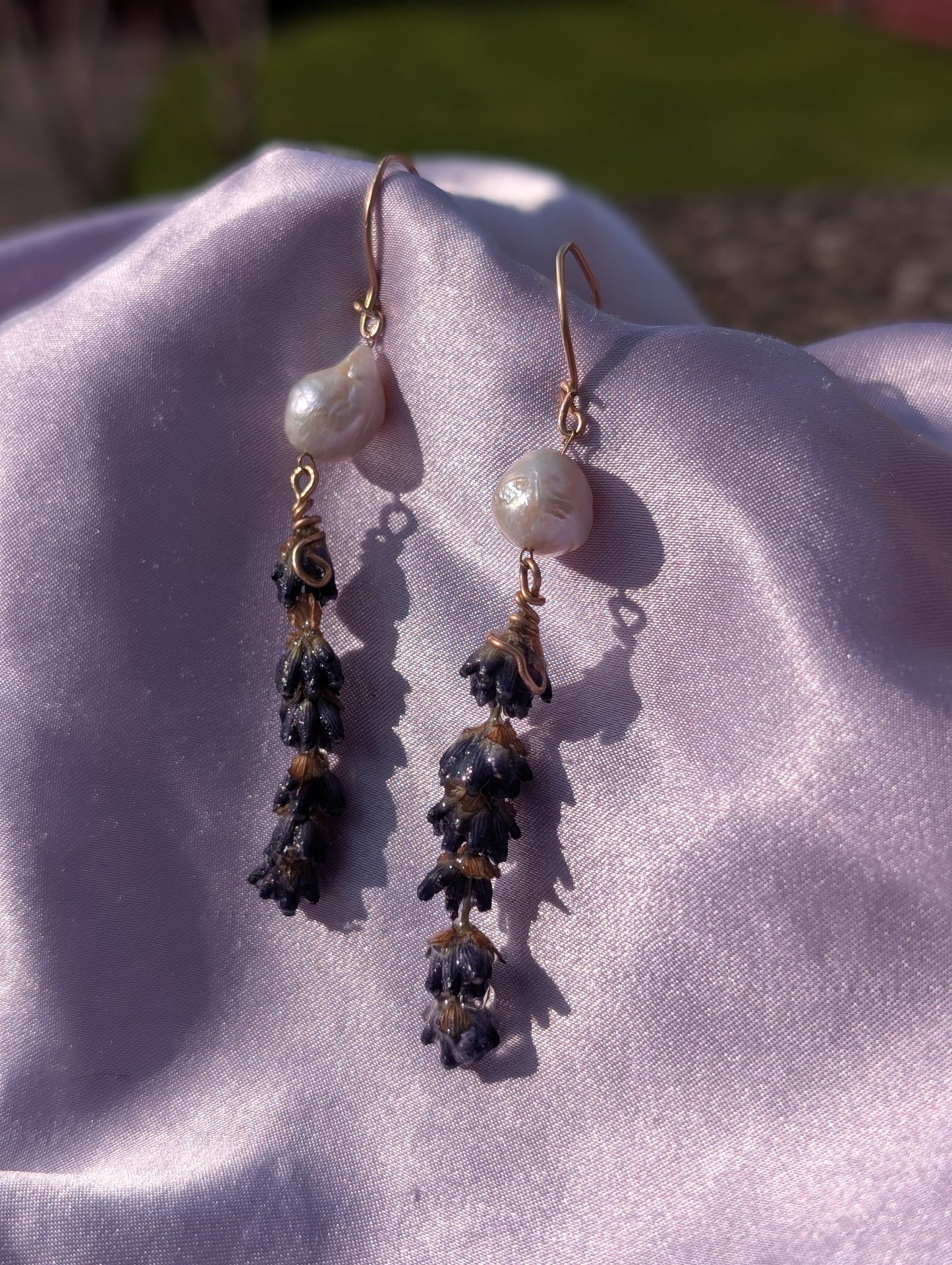"Faith" Baroque Lavender Earrings